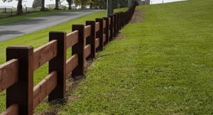 interlock timber fence installation